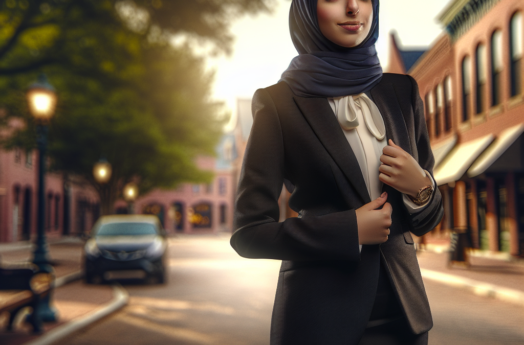 Professional entrepreneur in downtown Morristown, New Jersey, representing motivation, education, and community leadership