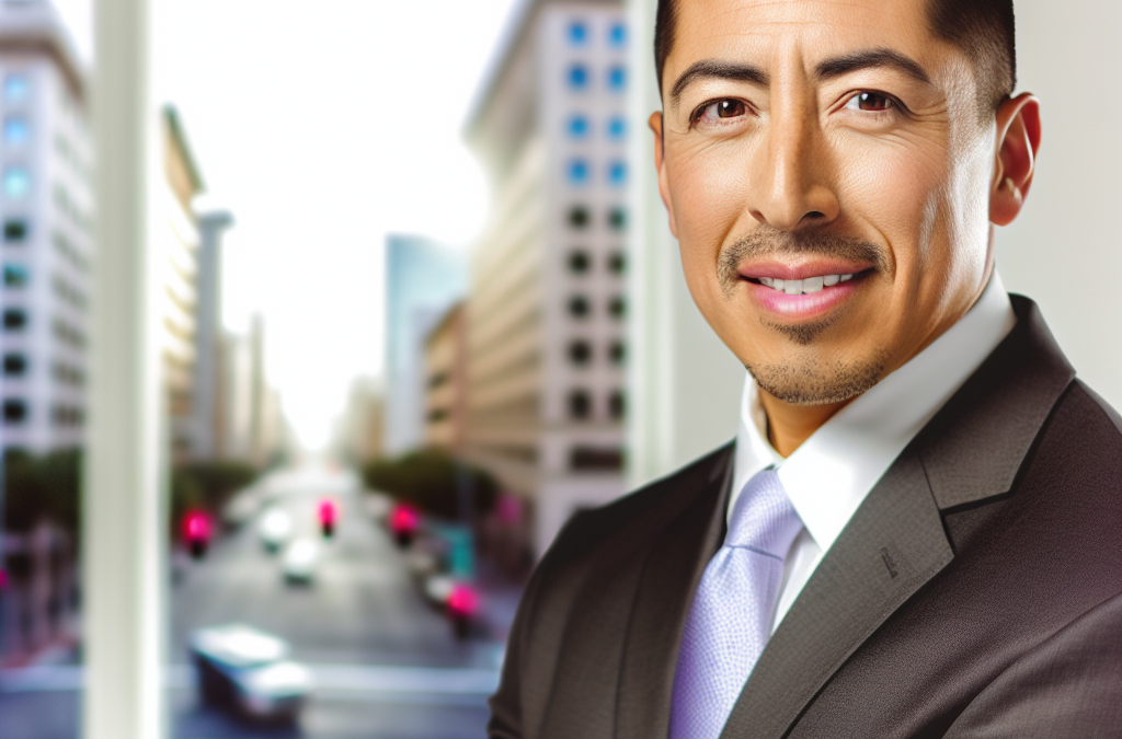 Entrepreneur and community leader in a modern office setting in Northern New Jersey