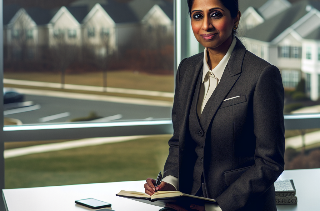 Entrepreneur reviewing notes in a modern office, representing motivation, education, and community leadership in New Jersey.