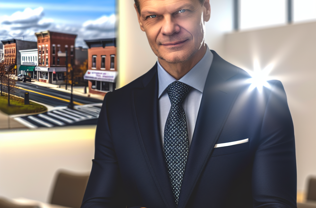 Business leader in a modern office setting inspired by motivation, education, and community involvement in northern New Jersey