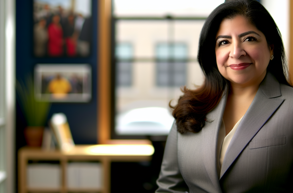 Entrepreneur and community leader in a modern office setting in northern New Jersey